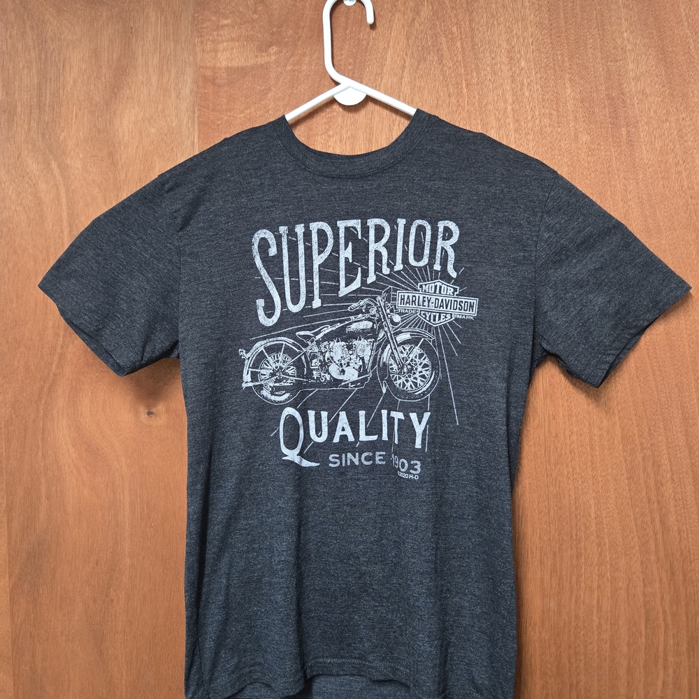 Harley-Davidson Dark Gray Superior Quality Tee